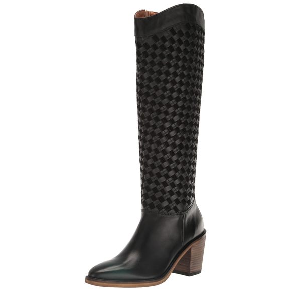 Lucky Brand Women's Abeny Cut-Out Knee-High Boot Fashion, Black, 5 - Picture 1 of 1